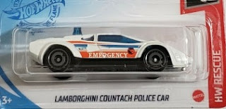 2021 Hot Wheels Treasure Hunt Lamborghini Countach Police Car