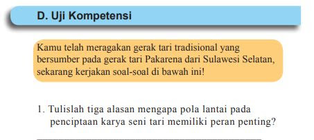 Soal dan Jawaban Uji Kompetensi Bab 13 Seni Budaya Kelas 8 Hal 186