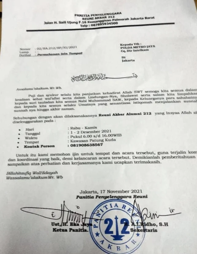 Rencananya kegiatan tersebut digelar di Patung Kuda Reuni 212 Bakal Digelar di Patung Kuda Seberang Monas, Masih Nunggu Izin Polda Metro Jaya