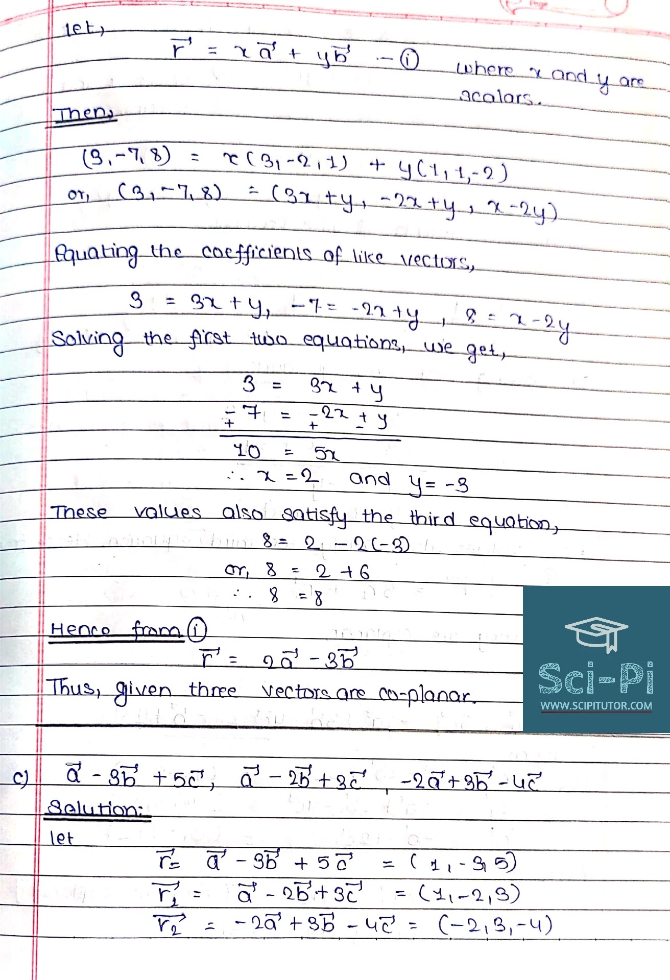 Grade 11 Review of Composition and Resolution of Vectors Exercise 2 Solutions