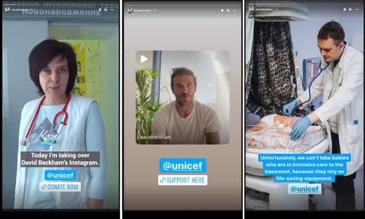 David Beckham Gives A Ukrainian Doctor His Instagram Account