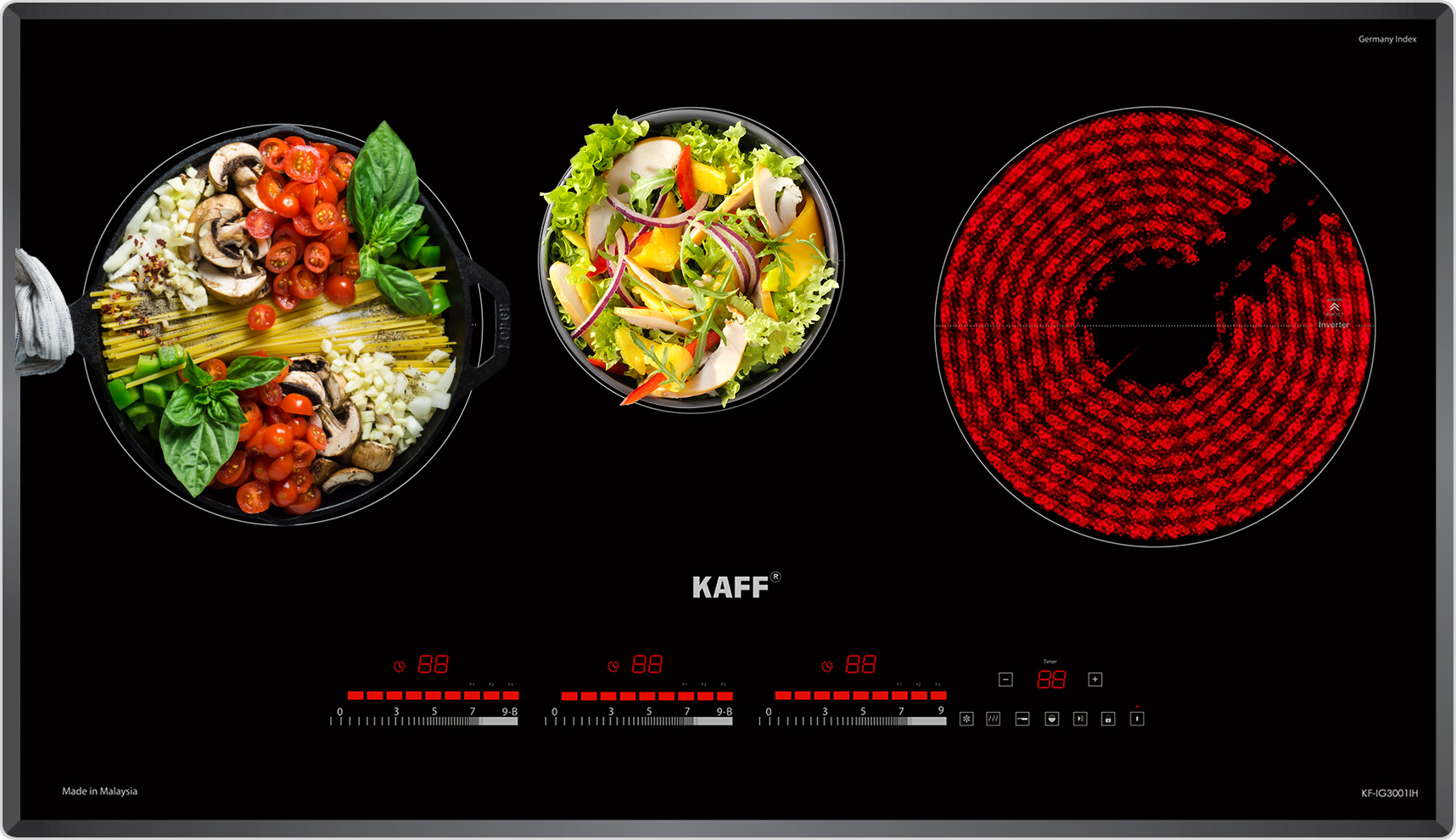 Bếp điện từ Kaff KF-IG3001IH - Thiết kế sang trọng cho không gian bếp tiện nghi.