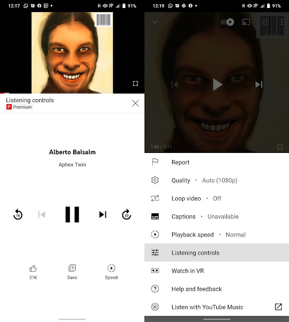 يوتيوب على اندرويد يقدّم عناصر تحكم جديدة للاستماع إلى المسارات الصوتية