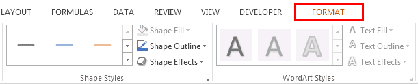 رسم الخط في Excel: تنسيق الخط step2
