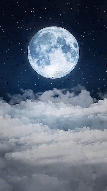 Hình nền động đêm trăng tròn đẹp tuyệt trần