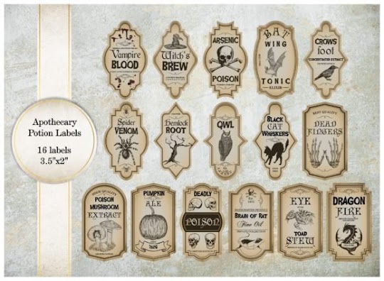 File Download Apothecary Potion Labels use them with your Cricut machine to make some adorable fall crafts! #svg #svgfile #freesvg #pumpkin #fall #cricut
