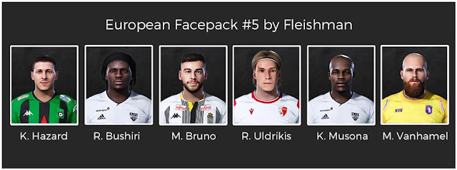 European Facepack #5 For eFootball PES 2021