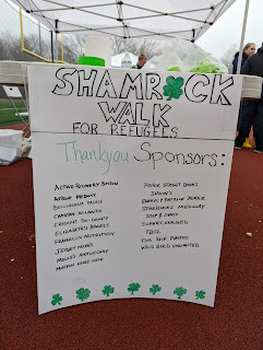 sponsor listing for the Shamrock Walk for Refugees