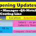 Urgent Opening for Manager –QA-Metal Coating Line | 