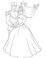 Princess and prince coloring page