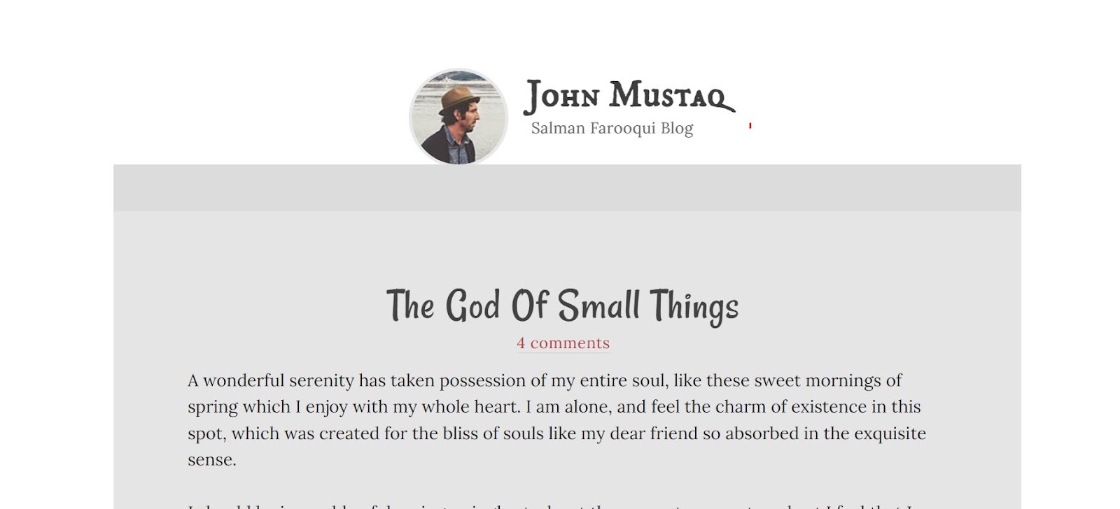 Thoughtful  Clean And Minimal Blogger Template