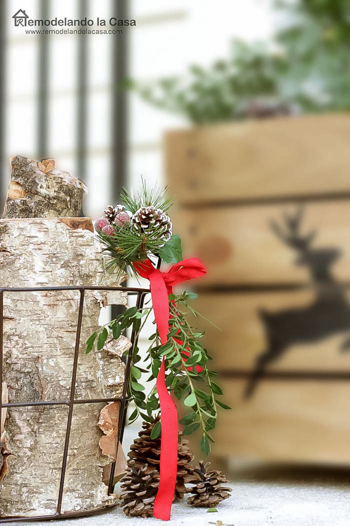 Christmas Front Porch with Boxwood Wreath Trio