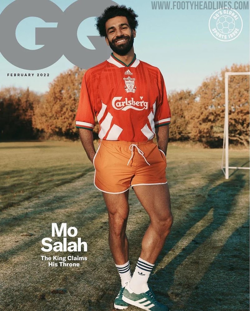 escanear Edad adulta Pulido Mo Salah Wears Classic Adidas Liverpool Kit For GQ Photo Shoot - Footy  Headlines