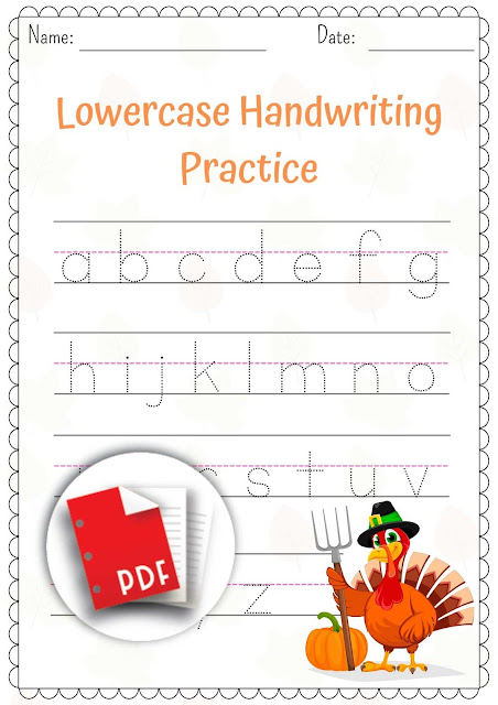 lowercase handwriting practice