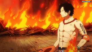 ワンピースアニメ 1013話 火拳のエース かっこいい Portgas D.Ace | ONE PIECE Episode 1013