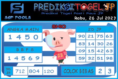 Prediksi Togel Singapura JP Rabu 26 Juli 2023