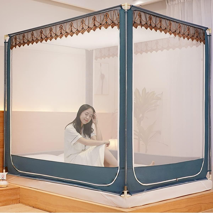 Mosquito Net Indoor Mosquito Net for Bed Portable Tent Travel Mongolia Pao Square Top Net Removable 3 Door Lace Outdoor Travel Baby Kids Adult Pop Up Mosquito Net 