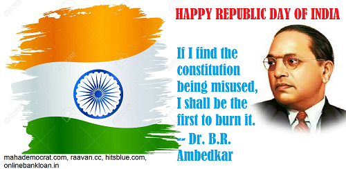 Dr. B.R. Ambedkar Happy Republic Day Status and Banner 2022 