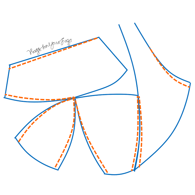 Diagram showing a basic omega adjustment