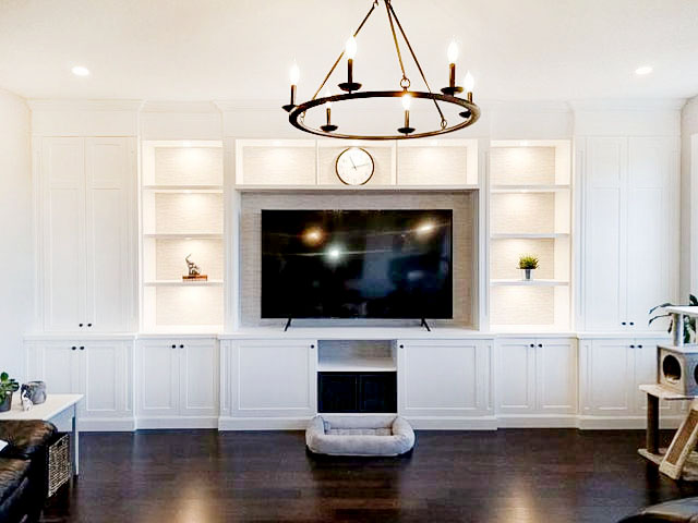 family room entertainment center by Rouba Fattal
