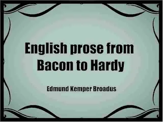 English prose from Bacon to Hardy