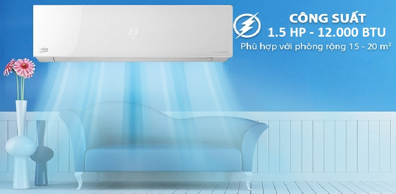 Máy lạnh Beko Inverter 1.5 HP RSVC12VY