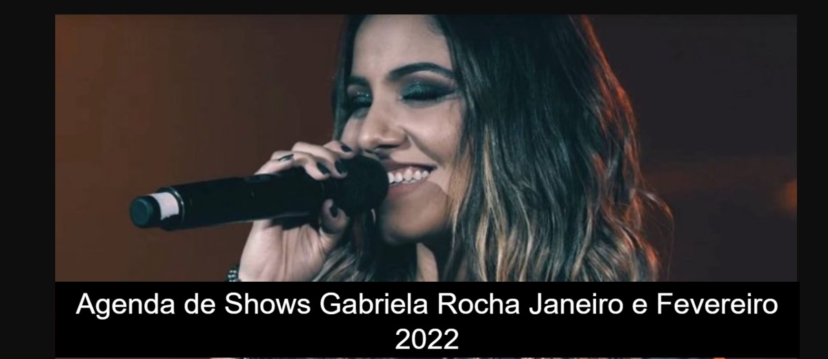 Agenda de Janeiro e Fevereiro 2022 Gabriela Rocha