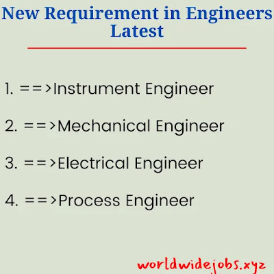 New Requirement in Engineers Latest
