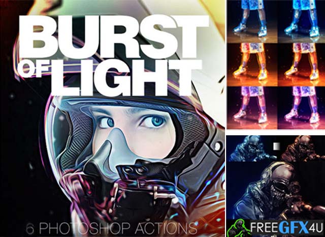 Burst of Light Photoshop Actions