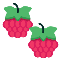 Две ягоды малины рисунок на прозрачном фоне