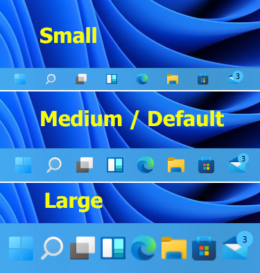 Windows 11 Taskbar Size