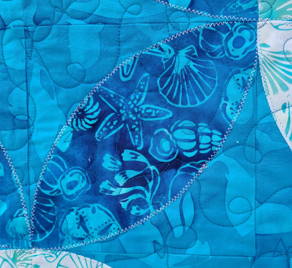 Divided quilt pattern in Calm Lagoon fabric | DevotedQuilter.com