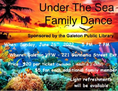 6-26 Family Dance, Galeton VFW, Benefits Library