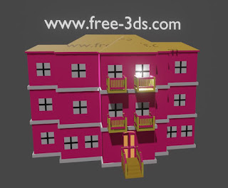 Building 1 residential free 3d models fbx obj blend