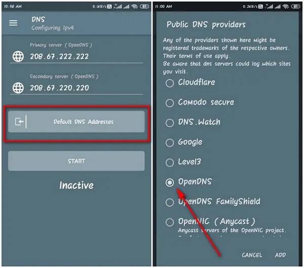 كيفية تغيير DNS على Android