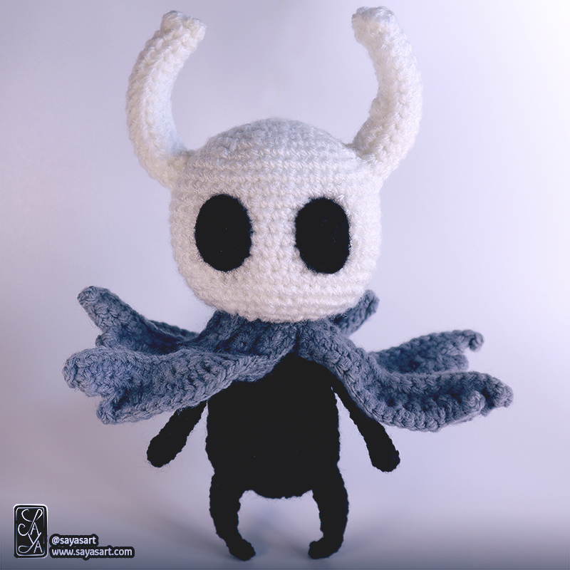 hollow knight jeu vidéo video game plush plushie peluche amigurumi crochet handmade fait-main from france artiste art creative inspiration positive vibes cute mignon kawaii fanart crocheter  commande commission saya's art