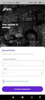 Siply App Enter details
