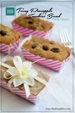 Teeny Pineapple Zucchini Bread Party Favors