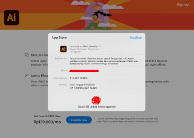cara membeli dan harga adobe illustrator di ipad