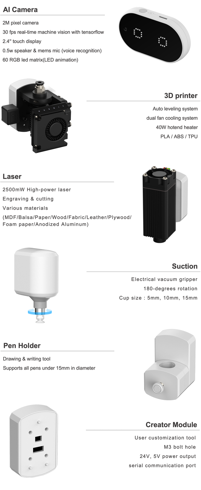 HUENIT   AI camera & modular robot arm by Huenit — Kickstarter