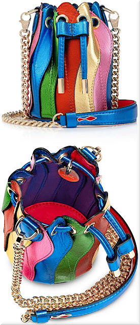 ♦Christian Louboutin Marie Jane multicolored patent leather bucket bag #christianlouboutin #louboutinworld #bags #colorful #2022 #brilliantluxury