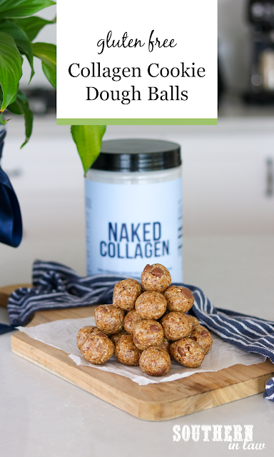 Easy Gluten Free Collagen Cookie Dough Balls Recipe - protein balls, bliss balls