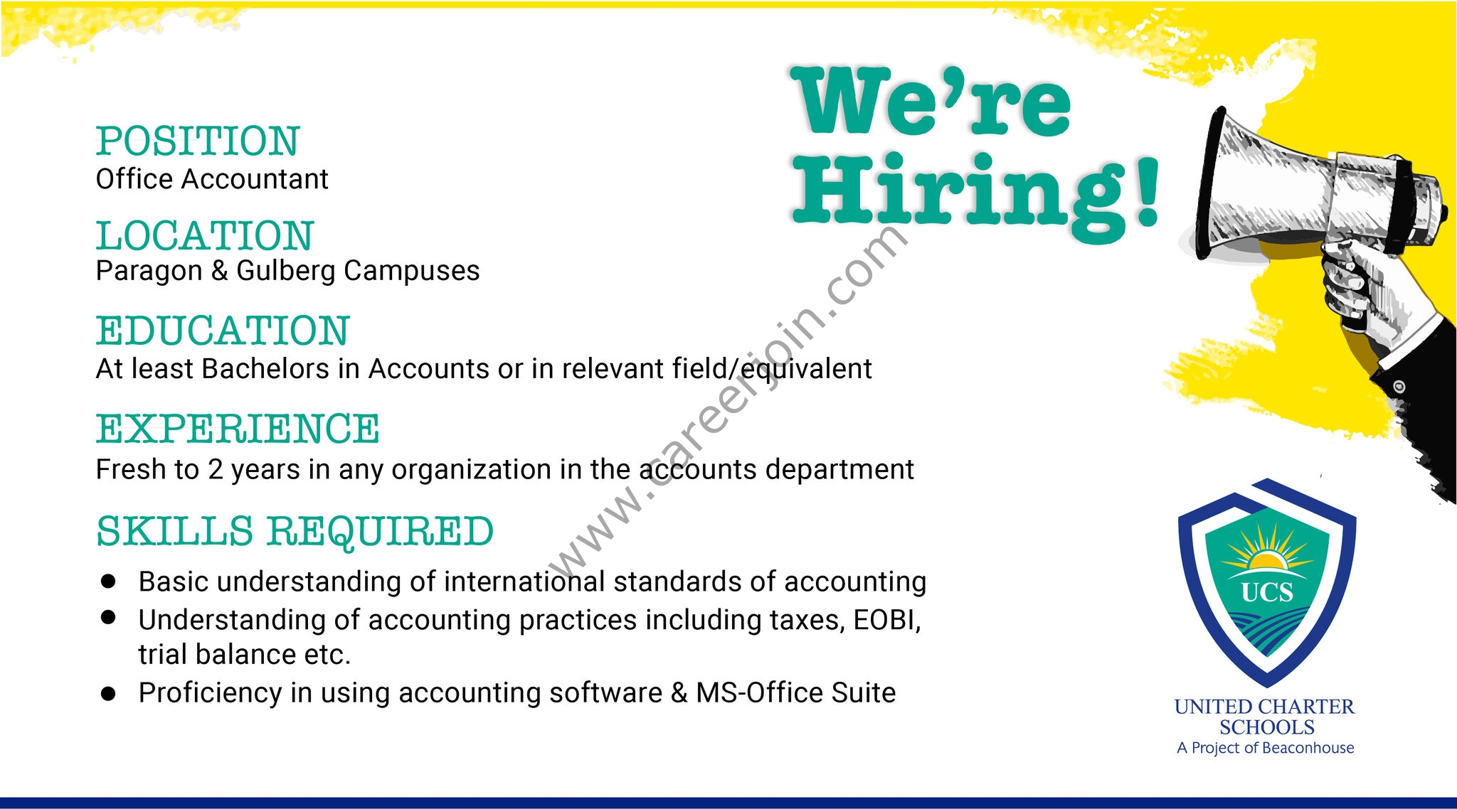 United Charter Schools Jobs Office Accountant