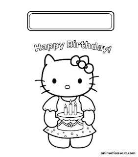 coloring pages birthday greeting cards kids