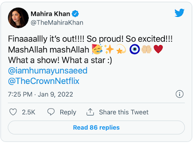After Hassan Zaidi's tweet, many showbiz stars expressed happiness over Humayun Saeed's great success in which actress Mahira Khan remained at the top.