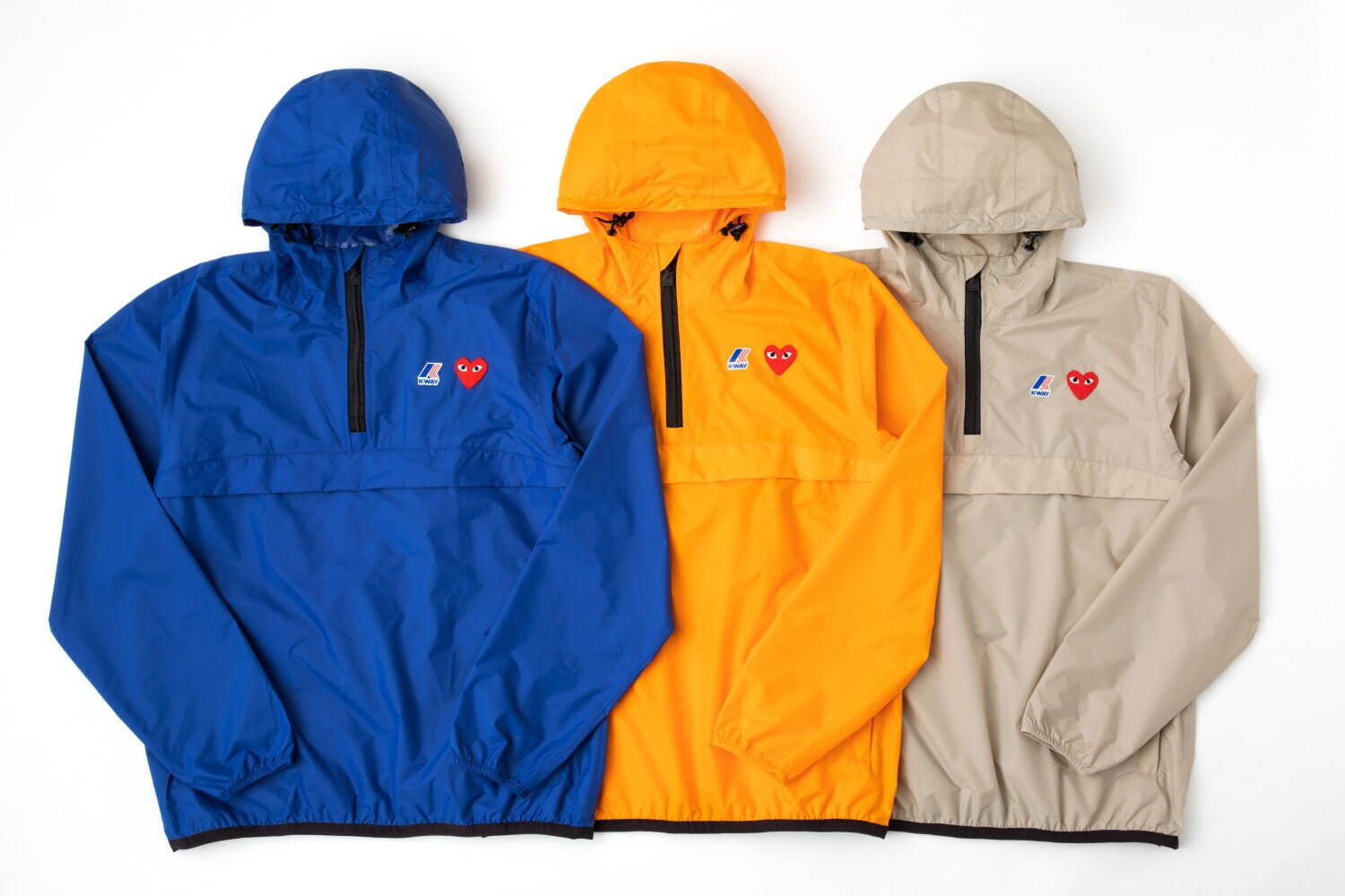 PLAY COMME des GARÇONS x K-WAY Rain Jackets 2021 half-zip hoodie 25,300 yen