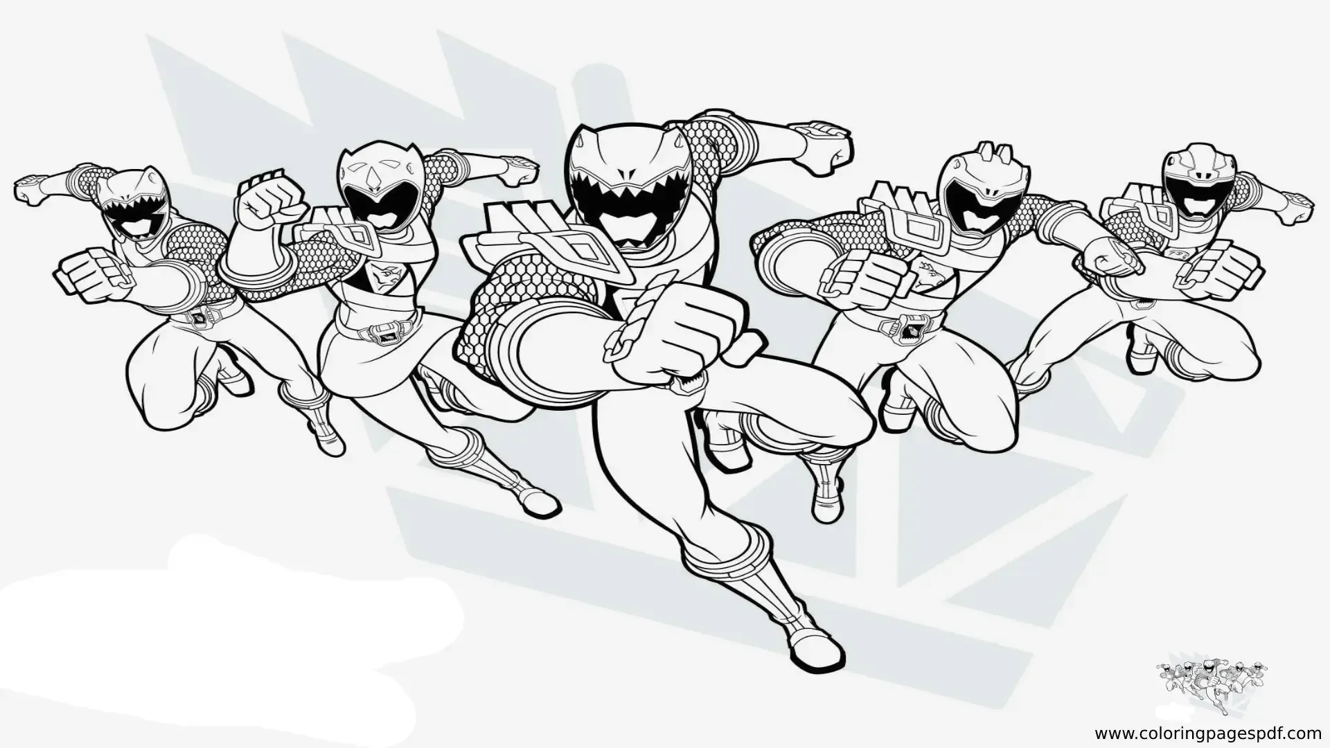 Power Rangers Dino Charge Coloring Pages