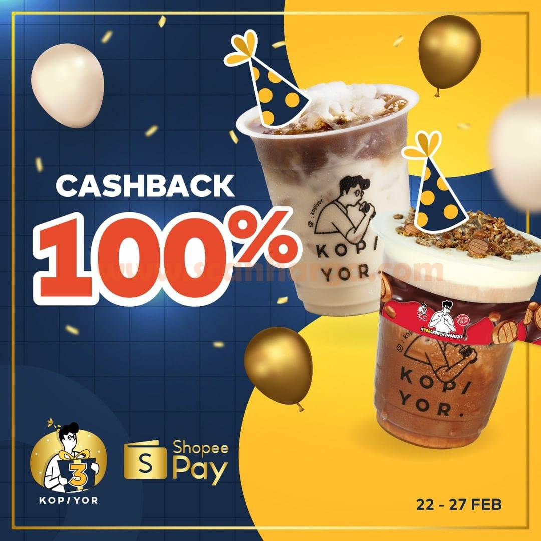 KOPI YOR Promo SHOPEEPAY CASHBACK Hingga 100%