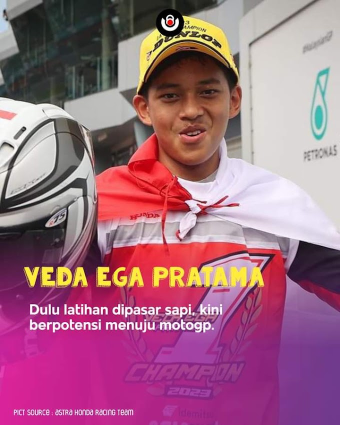 Veda Ega Pratama punya kans berlaga di balapan MotoGP setelah terpilih masuk ke ajang Red Bull Rokies Cup 2024.
