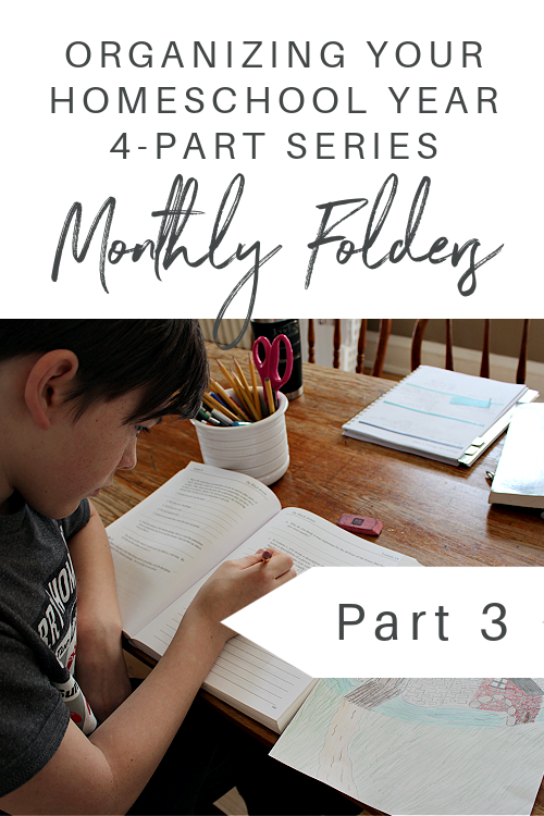 Organizing Your Homeschool Year: Using Monthly Folders